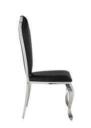 Silla Cyrene tapizada de 109 cm de alto con respaldo festoneado (juego de 2)
