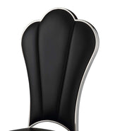 Silla Cyrene tapizada de 109 cm de alto con respaldo festoneado (juego de 2)