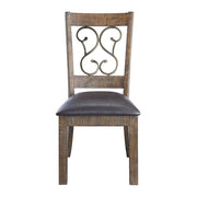 Silla auxiliar tapizada Raphaela de 96 cm de alto (juego de 2)