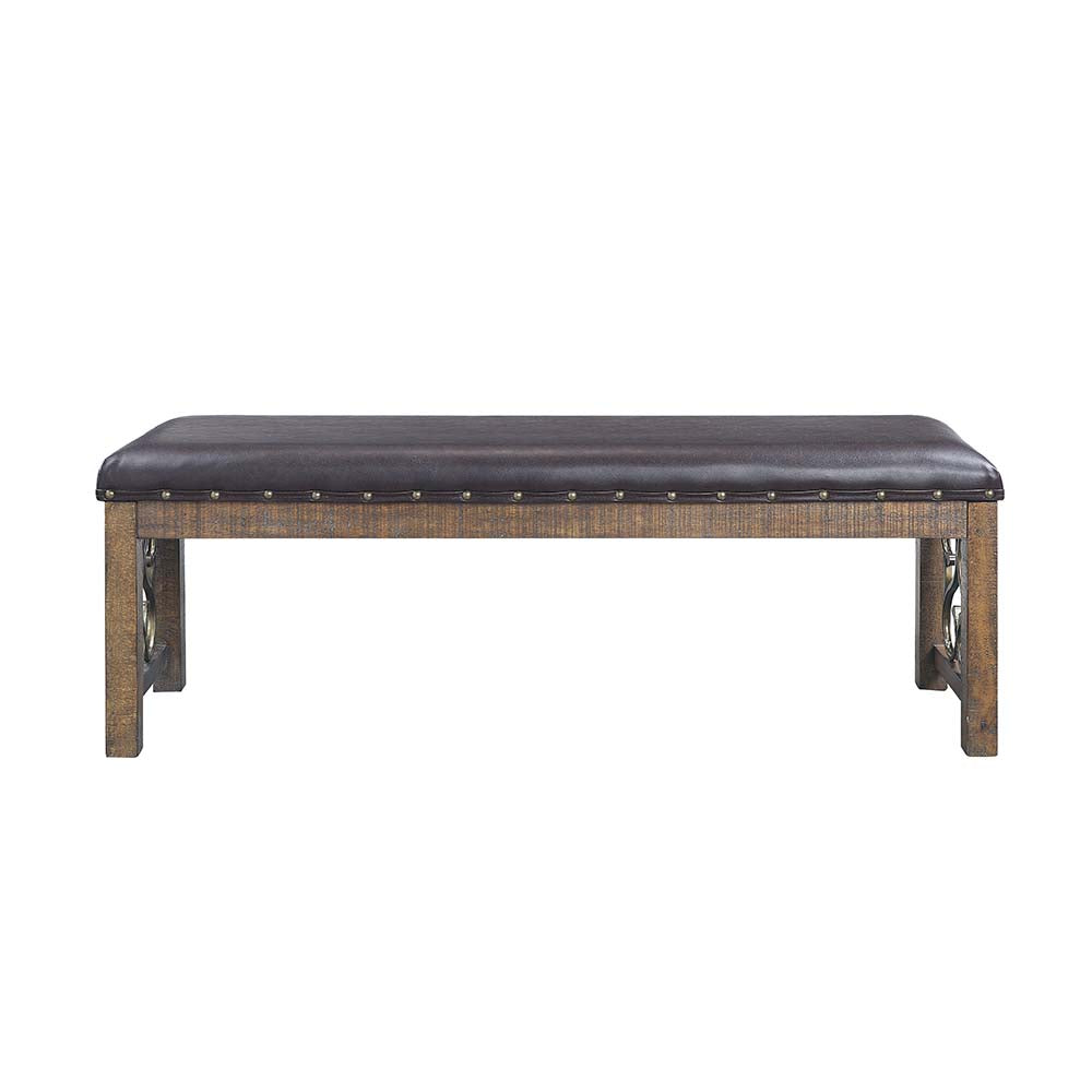 Banco tapizado Raphaela de 56" de largo