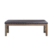Banco tapizado Raphaela de 56" de largo