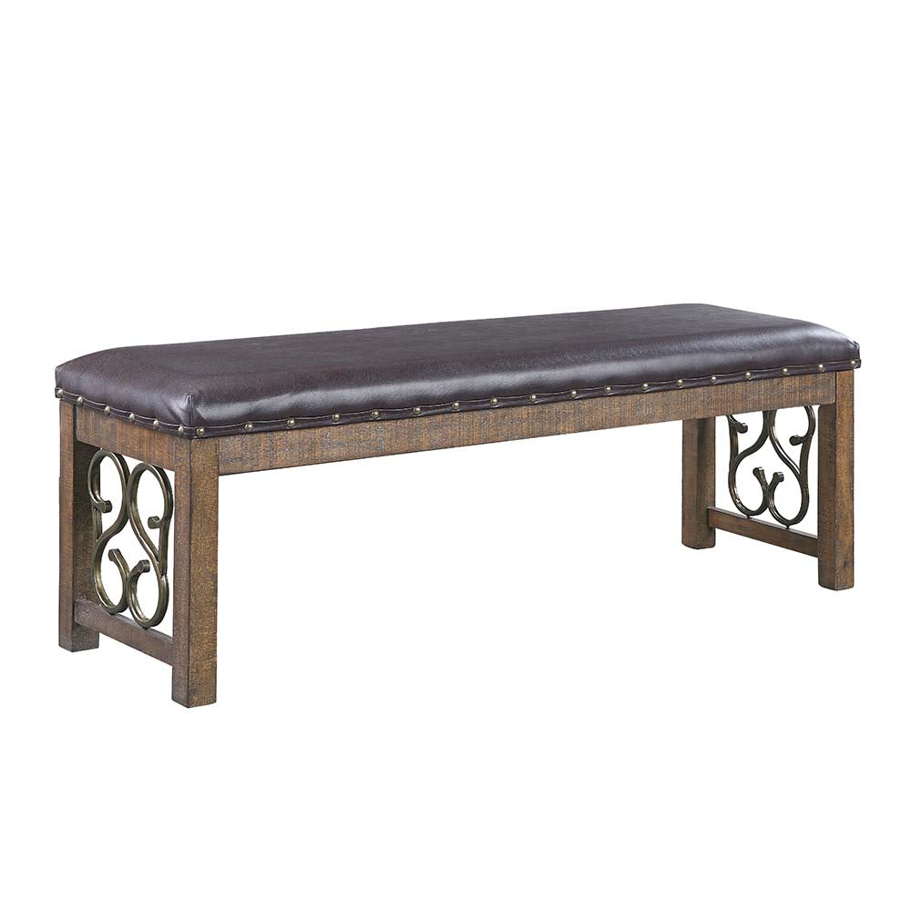 Banco tapizado Raphaela de 56" de largo