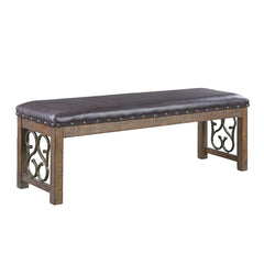 Banco tapizado Raphaela de 56" de largo