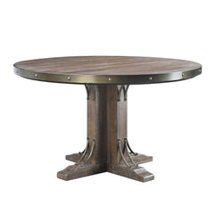 Mesa de comedor redonda y rectangular Raphaela de 54" de largo