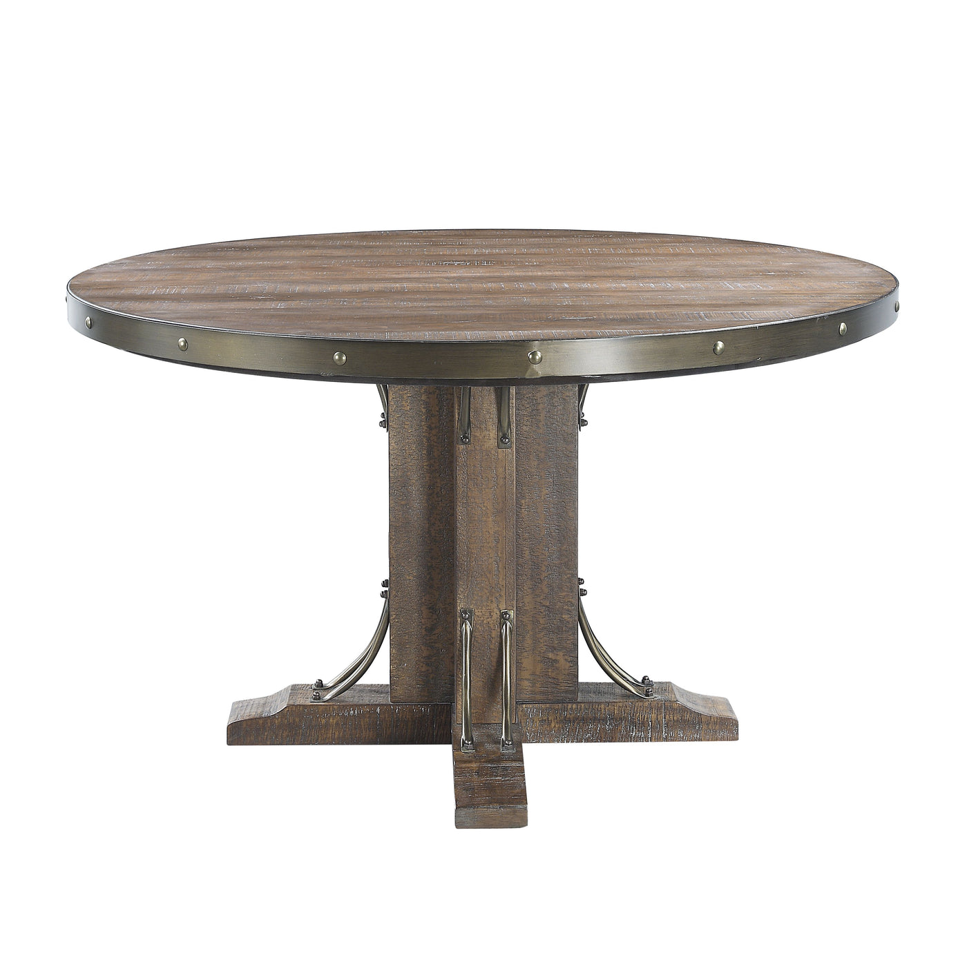 Mesa de comedor redonda y rectangular Raphaela de 54" de largo