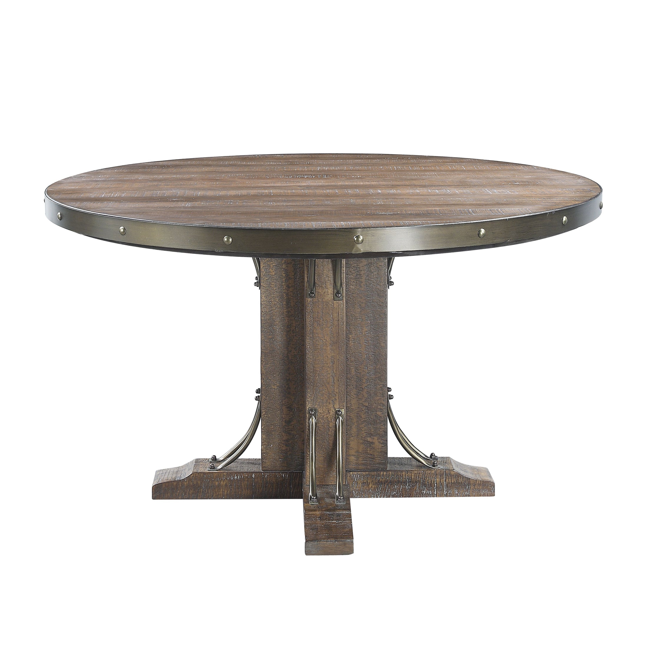 Mesa de comedor redonda y rectangular Raphaela de 54" de largo