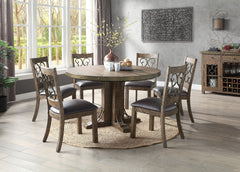 Mesa de comedor redonda y rectangular Raphaela de 54" de largo