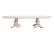 Mesa de comedor rectangular extensible Vendome con base de pedestal