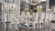 Mesa de comedor rectangular extensible Vendome con base de pedestal