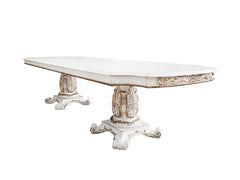Mesa de comedor rectangular extensible Vendome con base de pedestal