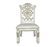 Vendome 48"H Upholstered Side Chair with Cut-Out Floral Backrest (Set-2)