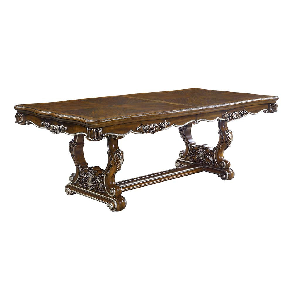Mesa de comedor rectangular Latisha con base de caballete