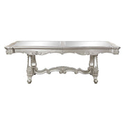 Mesa de comedor extensible rectangular Bently con base de caballete