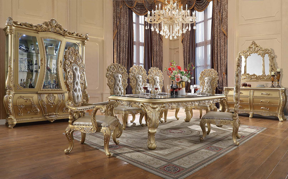 Mesa de comedor rectangular Cabriole de 108" de largo