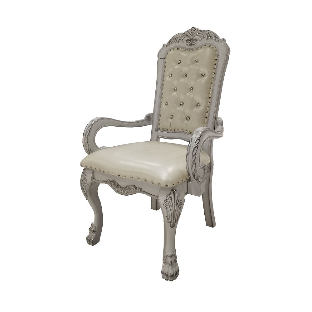Sillón Dresden de 117 cm de alto con respaldo capitoné y botones (juego de 2)