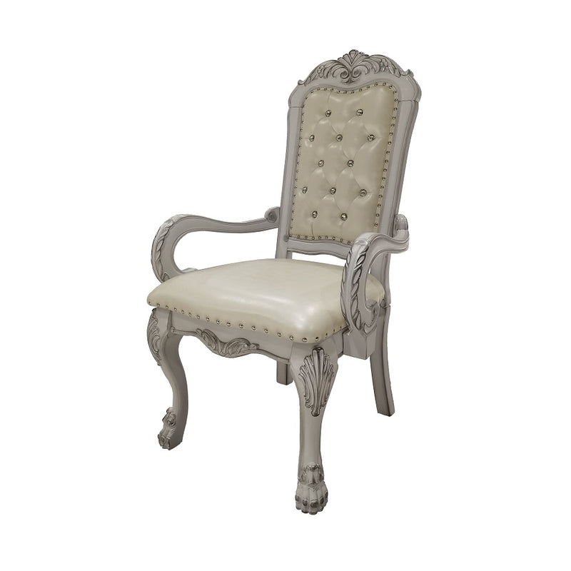 Sillón Dresden de 117 cm de alto con respaldo capitoné y botones (juego de 2)