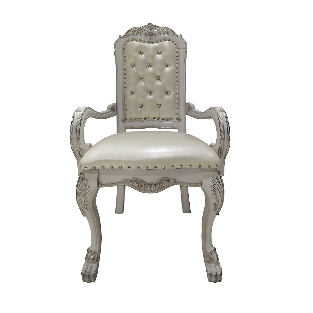 Sillón Dresden de 117 cm de alto con respaldo capitoné y botones (juego de 2)