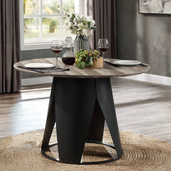 Mesa de comedor redonda Zudora de 47" de diámetro