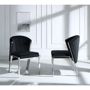 Silla auxiliar Fallon de terciopelo de 31" de alto (juego de 2)