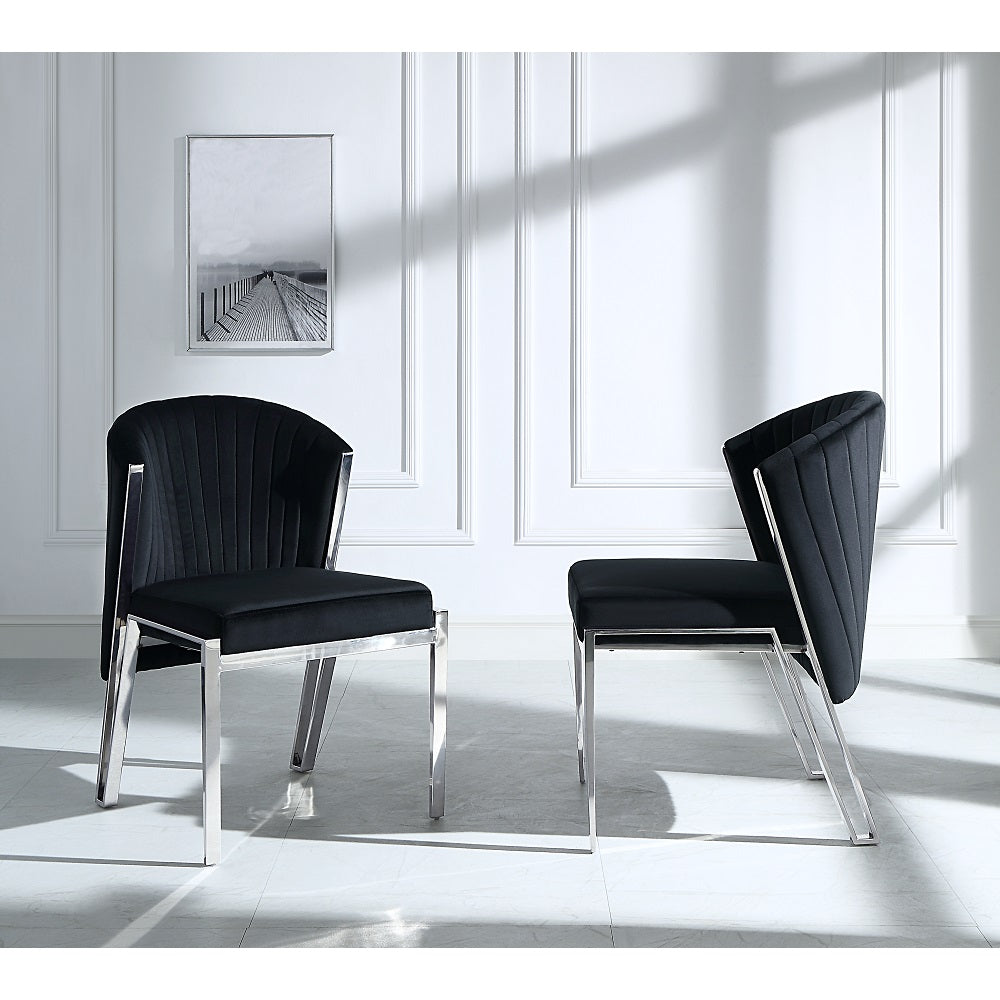 Silla auxiliar Fallon de terciopelo de 31" de alto (juego de 2)