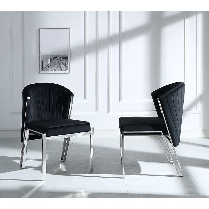 Silla auxiliar Fallon de terciopelo de 31" de alto (juego de 2)