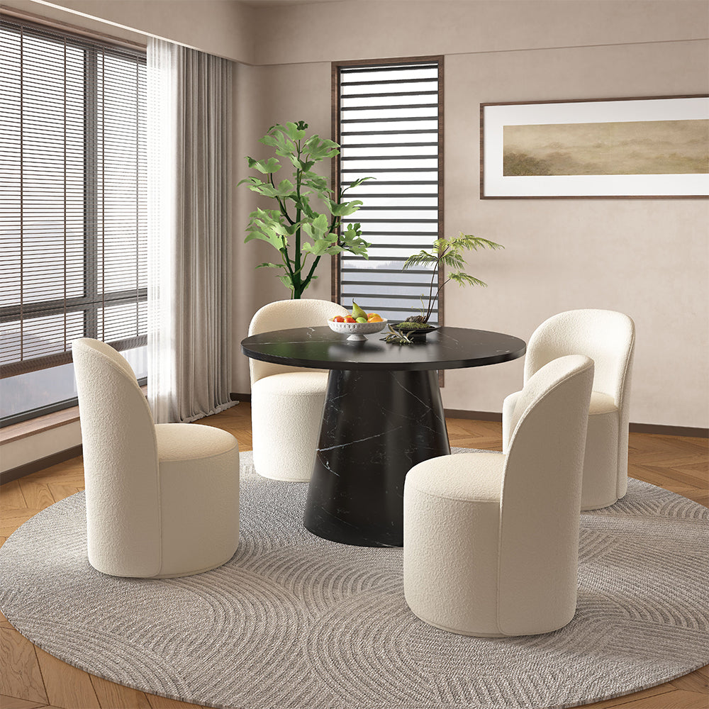 Hollis Dining Table W/Engineered Stone Top