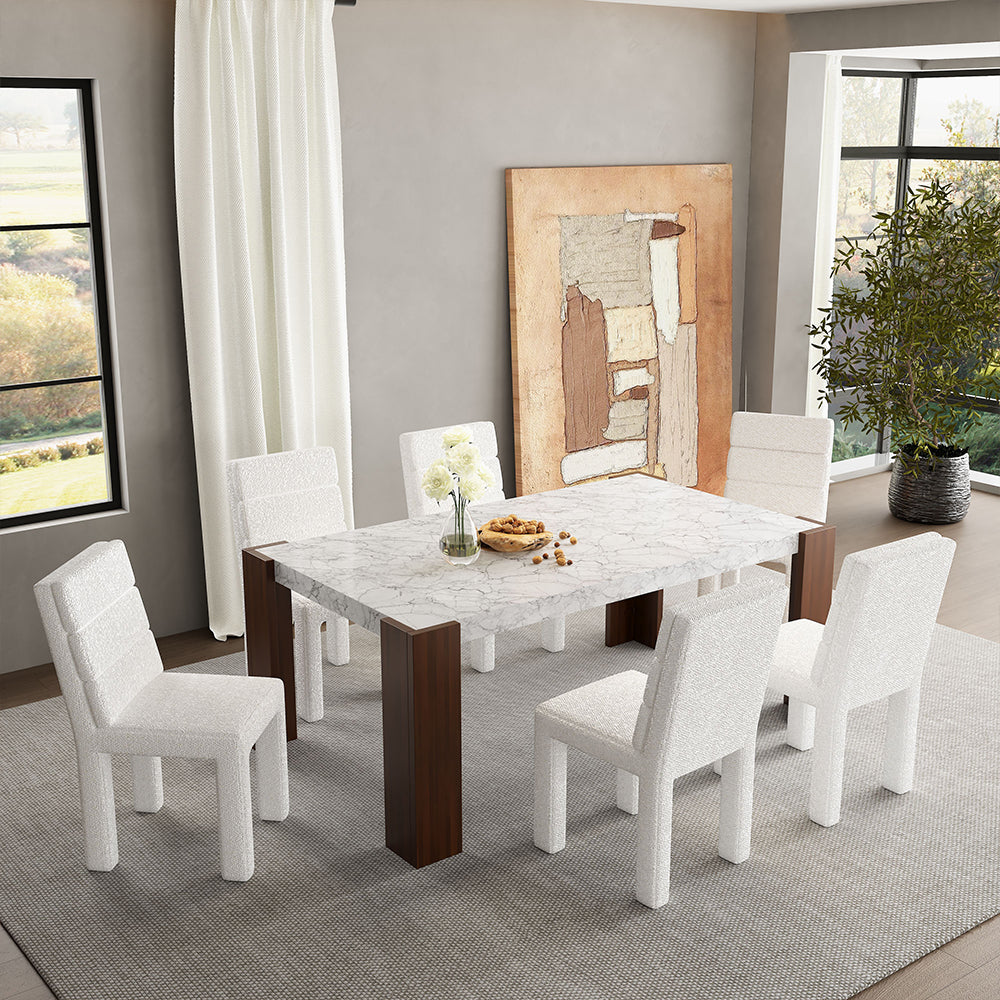 Hettie Dining Table W/Engineeed Stone Top