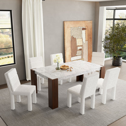 Hettie Dining Table W/Engineeed Stone Top