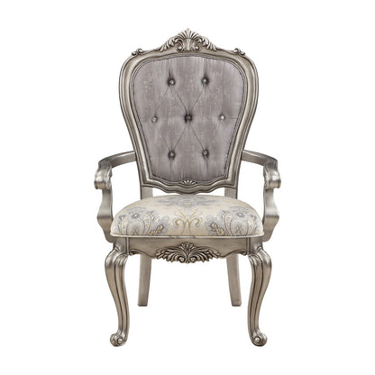 Ariadne Velvet Arm Chair Set with classic style
