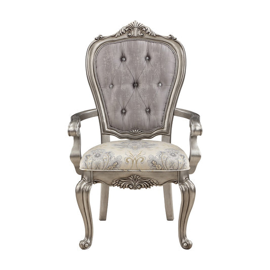 Ariadne Velvet Arm Chair Set with classic style