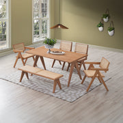 Mesa de comedor rectangular Velentina de 63" de largo