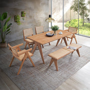 Mesa de comedor rectangular Velentina de 63" de largo