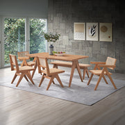 Mesa de comedor rectangular Velentina de 63" de largo