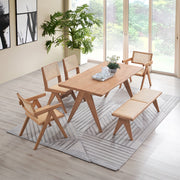 Mesa de comedor rectangular Velentina de 63" de largo