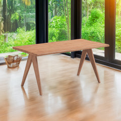 Mesa de comedor rectangular Velentina de 63" de largo