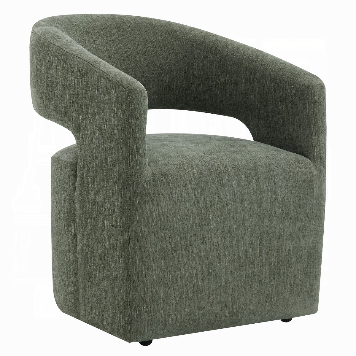 Libni Arm Chair w/Casters - Green Linen
