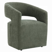 Libni Arm Chair w/Casters - Green Linen