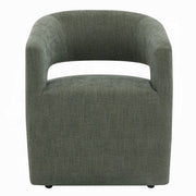 Libni Arm Chair w/Casters - Green Linen
