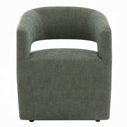 Libni Arm Chair w/Casters - Green Linen