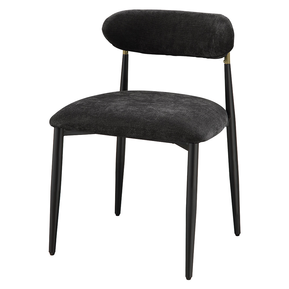 Jaramillo Side Chair (Set of 2) - Black Chenille & Black