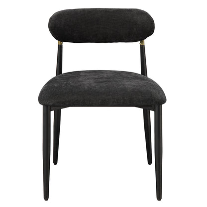 Jaramillo Side Chair (Set of 2) - Black Chenille & Black