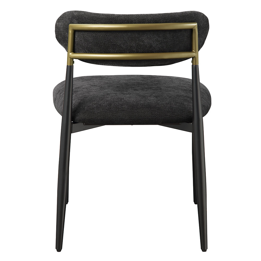 Jaramillo Side Chair (Set of 2) - Black Chenille & Black