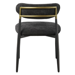 Jaramillo Side Chair (Set of 2) - Black Chenille & Black