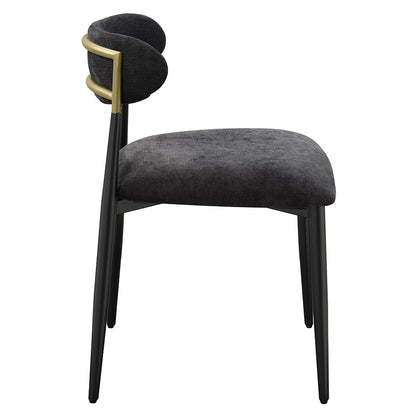 Jaramillo Side Chair (Set of 2) - Black Chenille & Black
