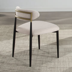 Jaramillo Side Chair (Set of 2) - Beige Linen & Black