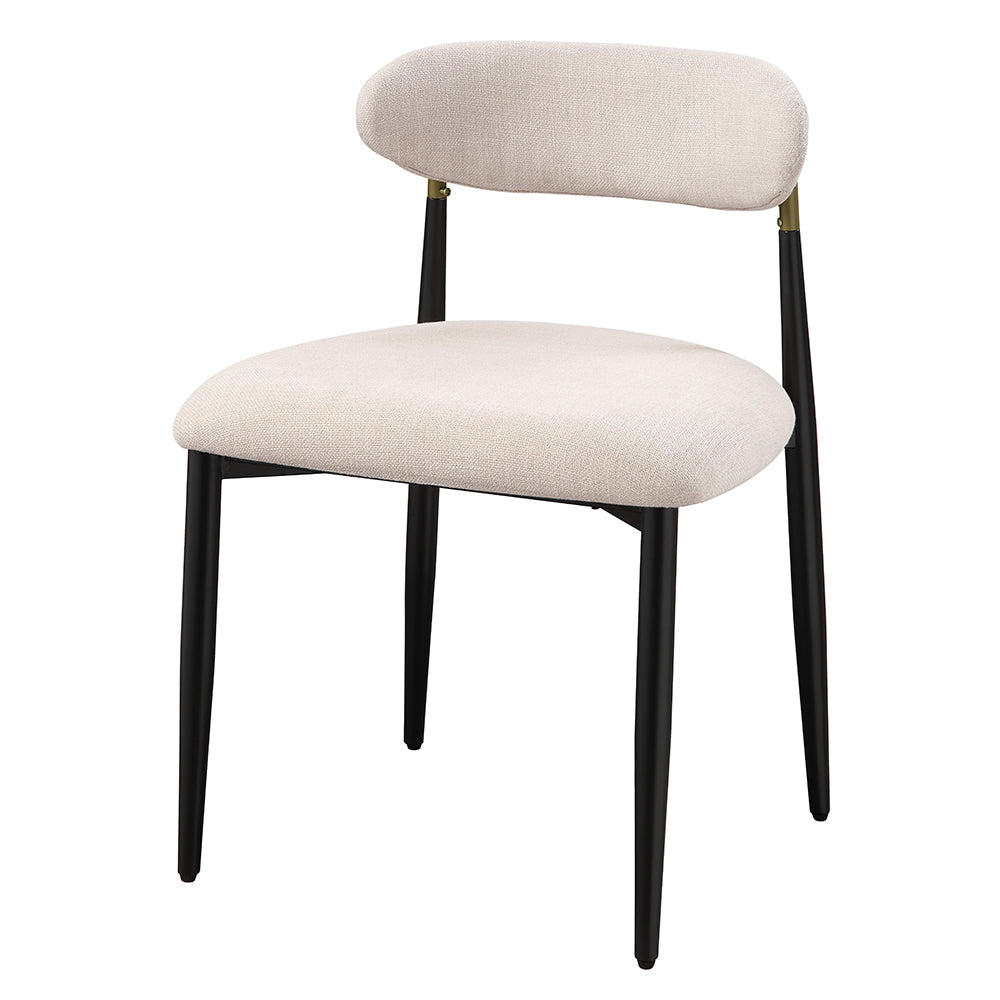 Jaramillo Side Chair (Set of 2) - Beige Linen & Black