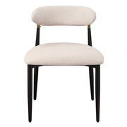 Jaramillo Side Chair (Set of 2) - Beige Linen & Black