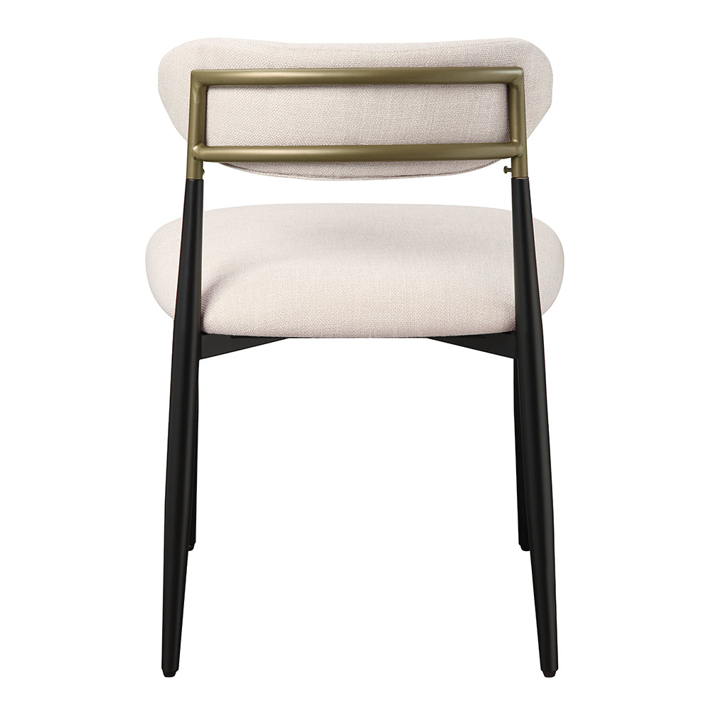 Jaramillo Side Chair (Set of 2) - Beige Linen & Black