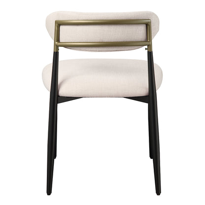 Jaramillo Side Chair (Set of 2) - Beige Linen & Black