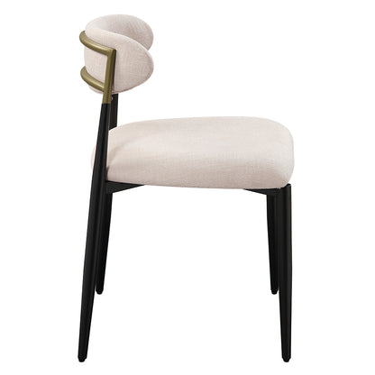 Jaramillo Side Chair (Set of 2) - Beige Linen & Black